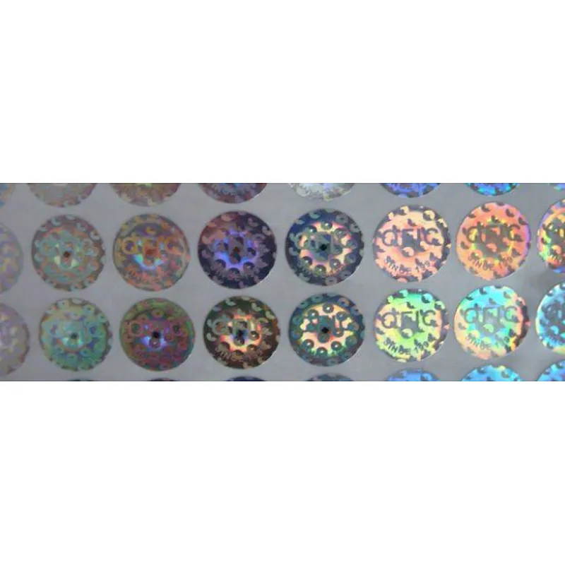 High quality manifold hologram sticker with logo printing