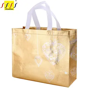 Laminated PP Non woven Bag Factory Outlet Silver Full Color Custom