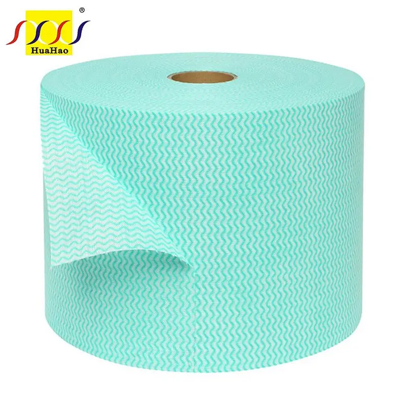 Spunlace Non-woven Fabric Roll Disposable Printed Wipe Fabric Cleaning