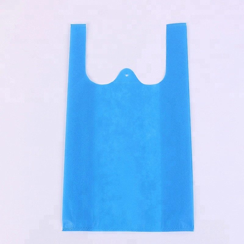 non woven virgin 30g 40g garbage bag blue green red color pp recycling t shirt bags