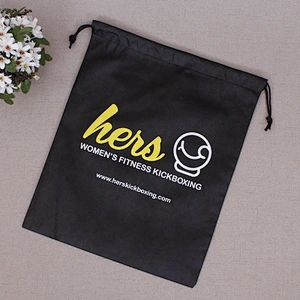nonwoven fabric made best price decorative lightweight promotional drawstring bag printed