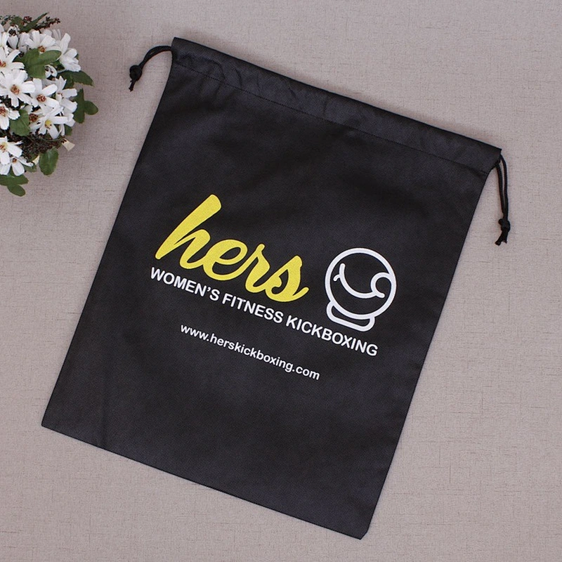 nonwoven fabric made best price decorative lightweight promotional drawstring bag printed