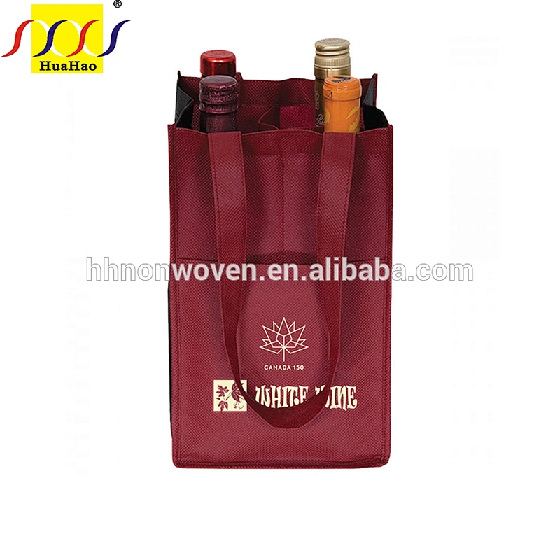 Wholesale Shopping Bag Pp Non Woven Custom Bags For Wine Recyclable Red