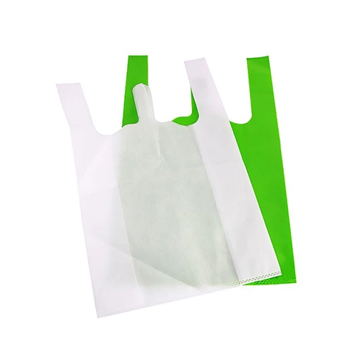 Non Woven Good Quality Reusable Purple T shirt Bag Bulk for Supermarket
