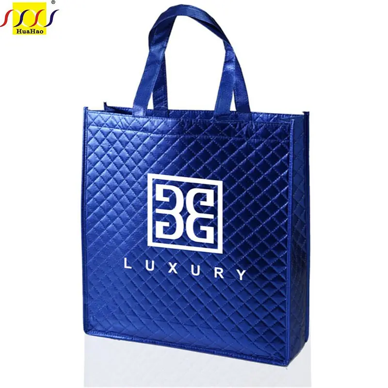Laminated PP Non woven Bag Factory Outlet Silver Full Color Custom