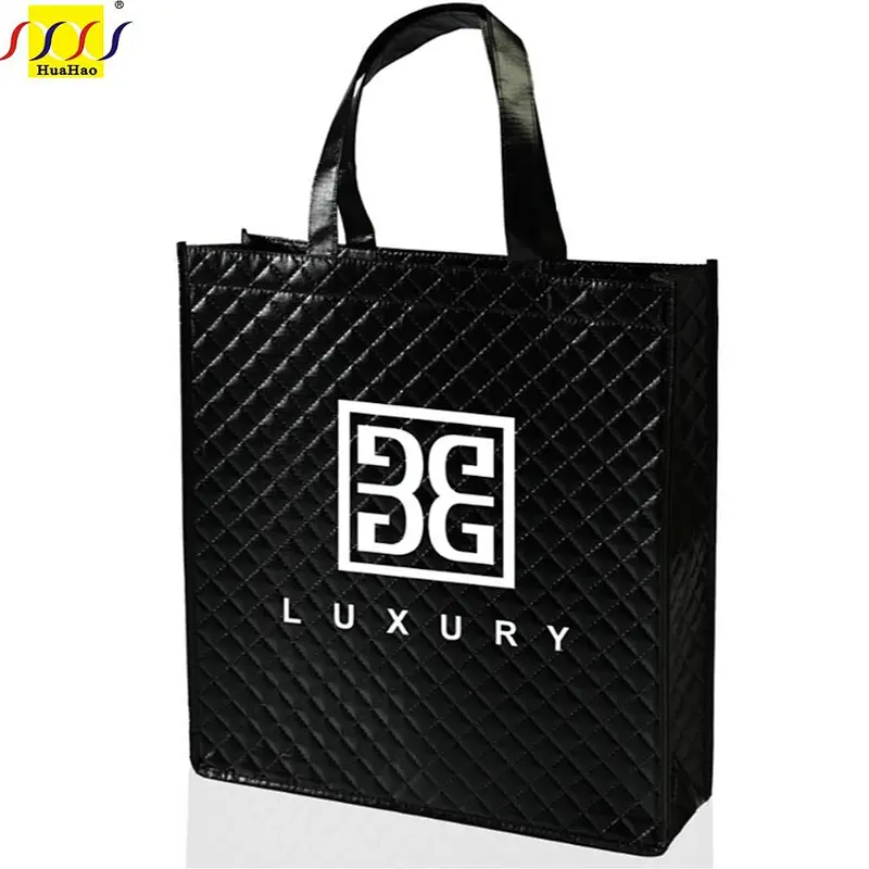 Laminated PP Non woven Bag Factory Outlet Silver Full Color Custom
