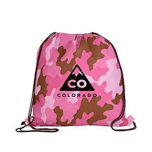 promotional 210D polyester nylon drawstring backpack bag