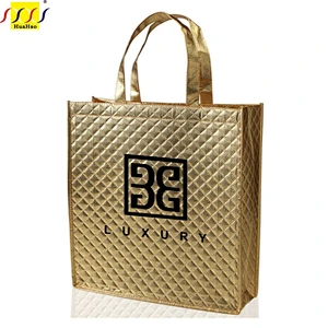 Laminated PP Non woven Bag Factory Outlet Silver Full Color Custom