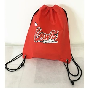 promotional 210D polyester nylon drawstring backpack bag