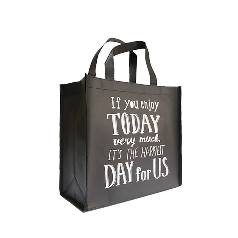 Foldable Non Woven Tote Bags Draw String 100G Non Woven Bag