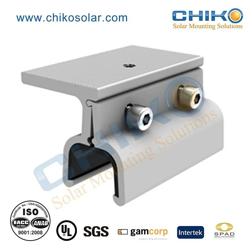 Solar clamp custom for kliplok roof under certification