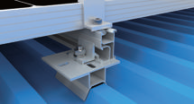 SGS certification structure with clamps for solar panel for trapezoidal sheet iron rooftop