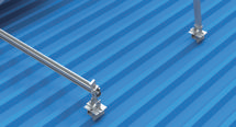 SGS certification structure with clamps for solar panel for trapezoidal sheet iron rooftop