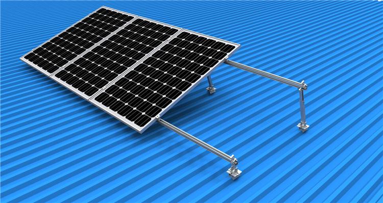 SGS certification structure with clamps for solar panel for trapezoidal sheet iron rooftop