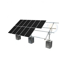 Easy fixed single pole ground solar mounting
