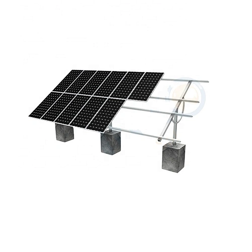 Easy fixed single pole ground solar mounting