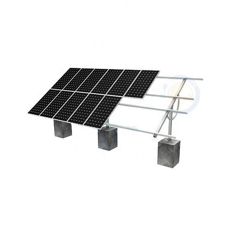 Easy fixed single pole ground solar mounting