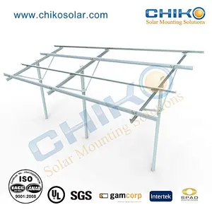 Easy fixed single pole ground solar mounting