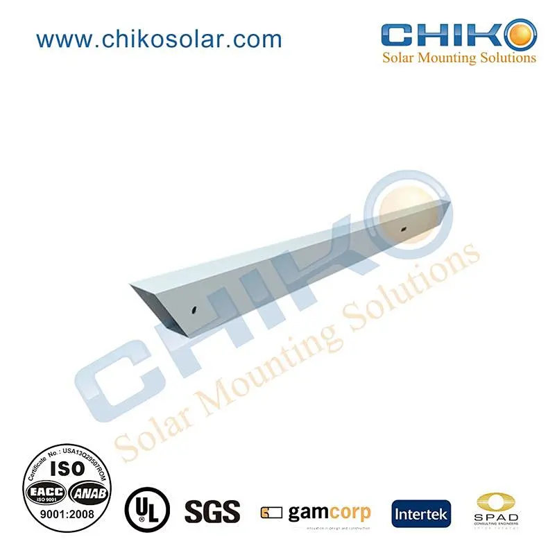adjustable steel solar panel mounting structure