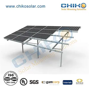 Easy fixed single pole ground solar mounting
