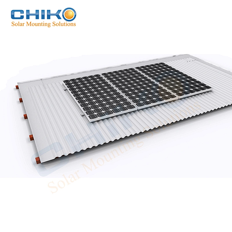 Enables simple solar rail free bracket for metal roof