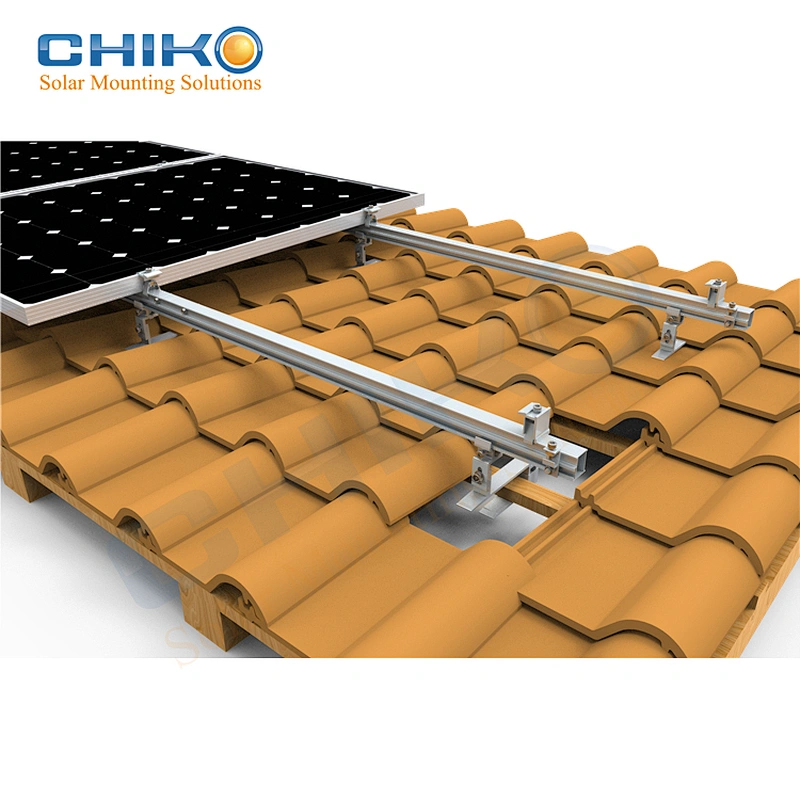 Adjustable Roman tile roof solar mounting system