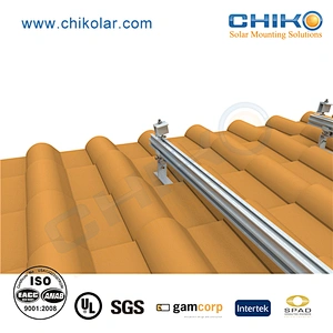 Adjustable Roman tile roof solar mounting system