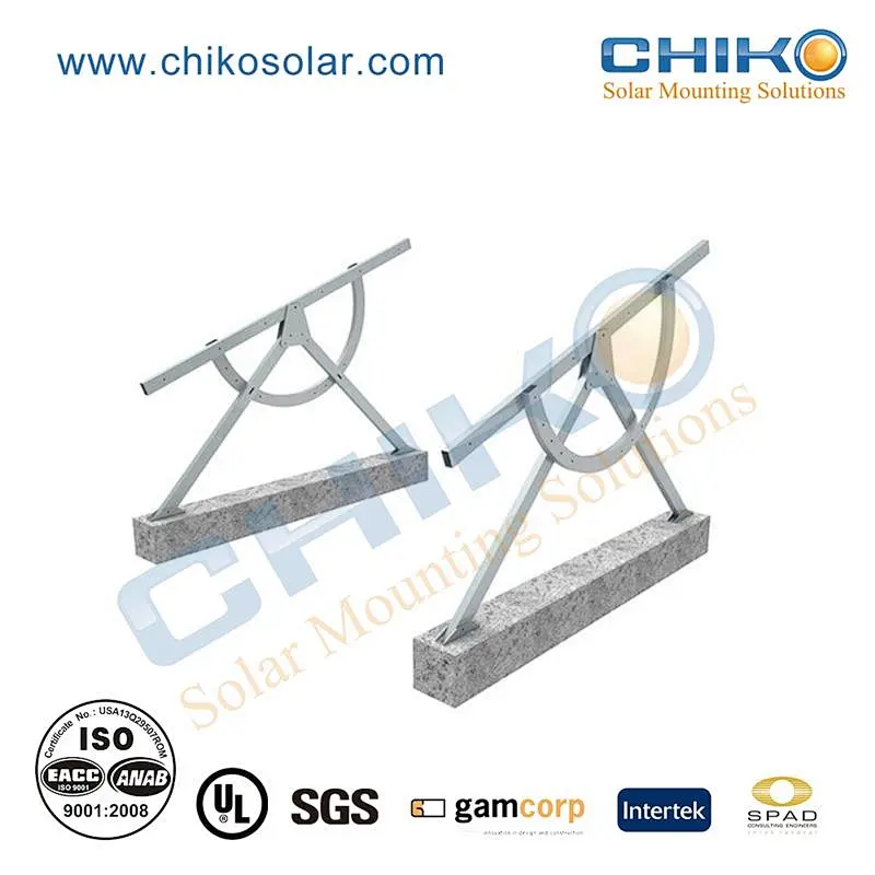 adjustable steel solar panel mounting structure