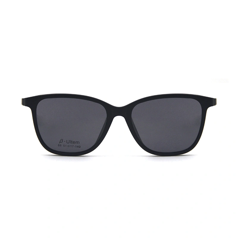 high quality black polarized ultem eyewear glasses OEM clip on eyeglasses