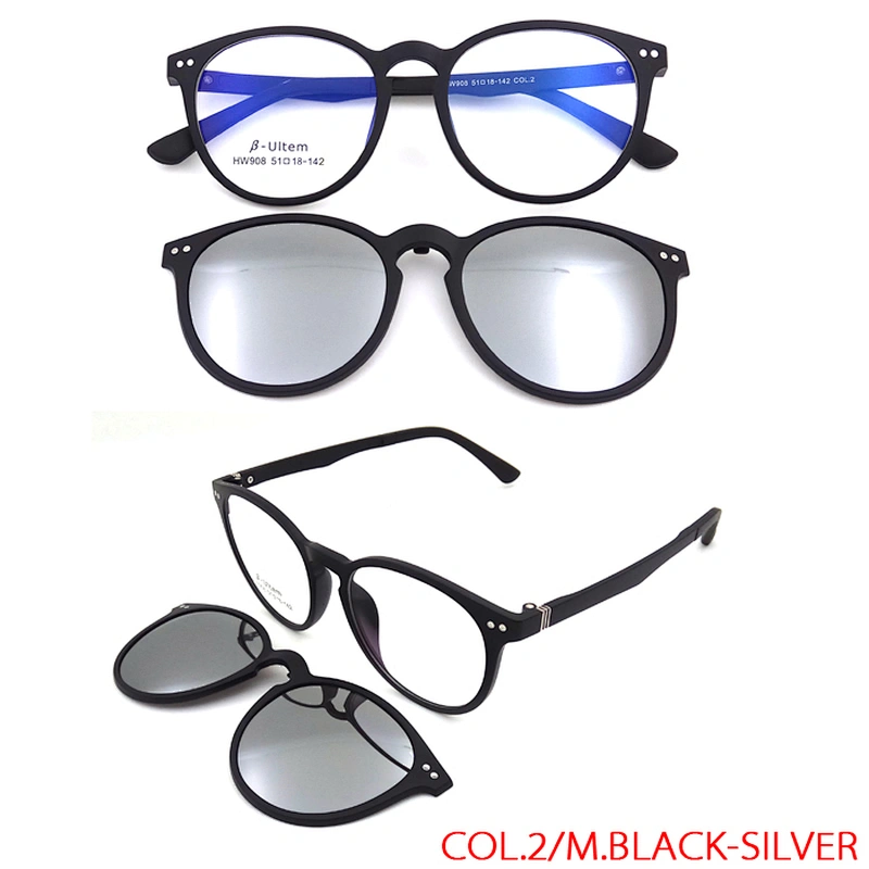 high quality new design optical eyewear frame ultem clip on sunglasses
