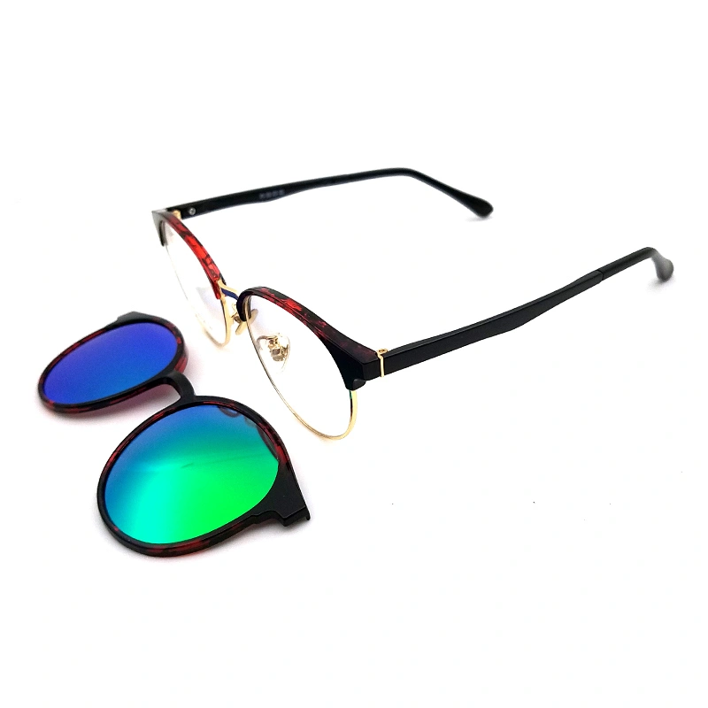 driving night vison yellow polarized lens clip on eyeglasses ready stock