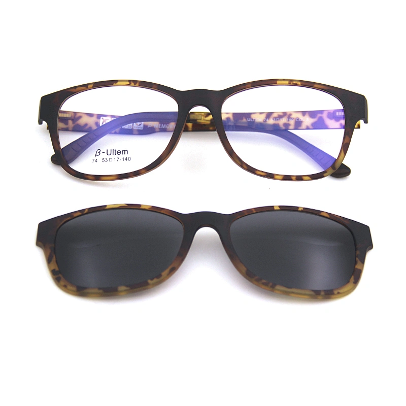end of quality hot selling fashion eyewear frame ultem clip on glasses stock