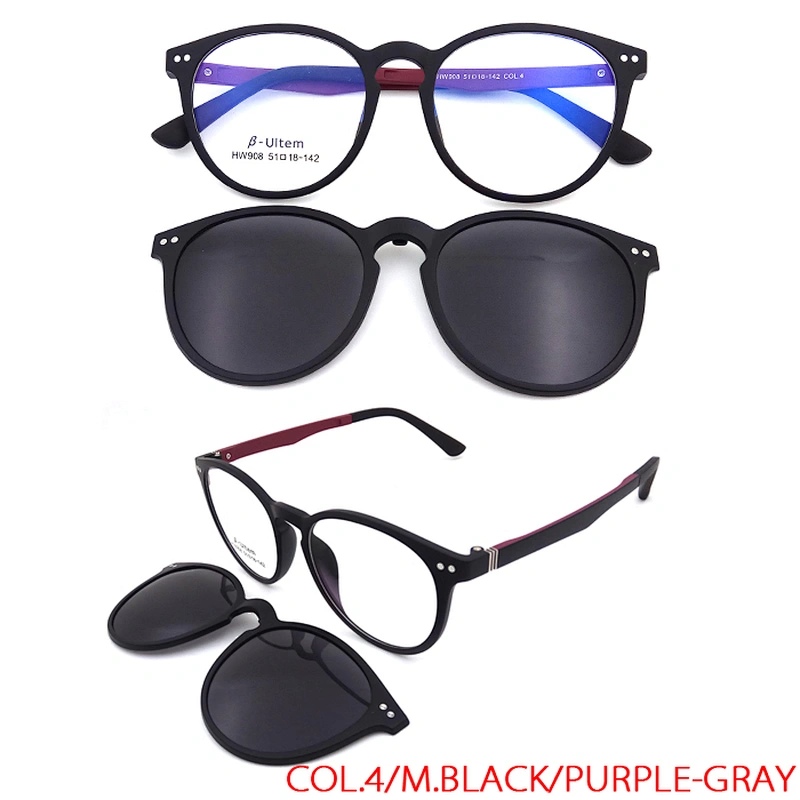 high quality new design optical eyewear frame ultem clip on sunglasses