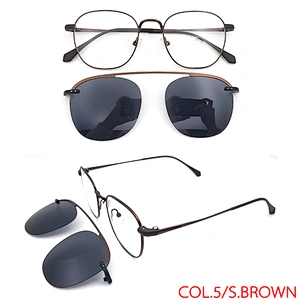 stainless steel magnetic optical glasses clipon frame eyewear with tr90 clips