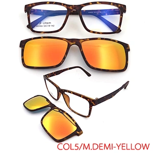 italy new fashion design ultem optical eyewear frame clip on sunglasses