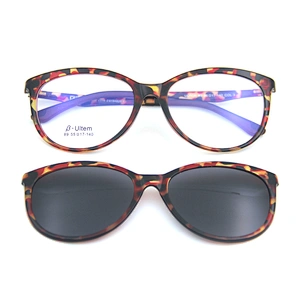 hot selling myopic eyewear frame Metal Ultem Optical Glasses clip on sunglasses