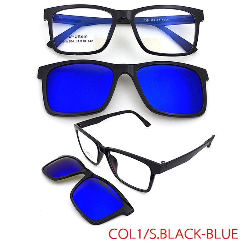 italy new fashion design ultem optical eyewear frame clip on sunglasses