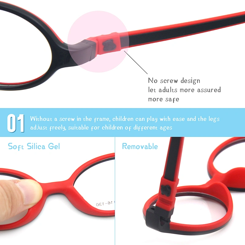 low MOQ kids sport eyewear soft frame material silica gel eyeglasses