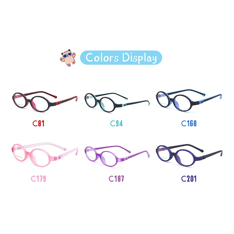 low MOQ kids sport eyewear soft frame material silica gel eyeglasses