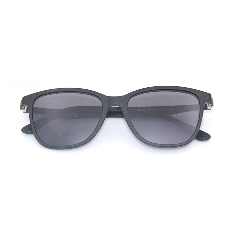 high quality black polarized ultem eyewear glasses OEM clip on eyeglasses