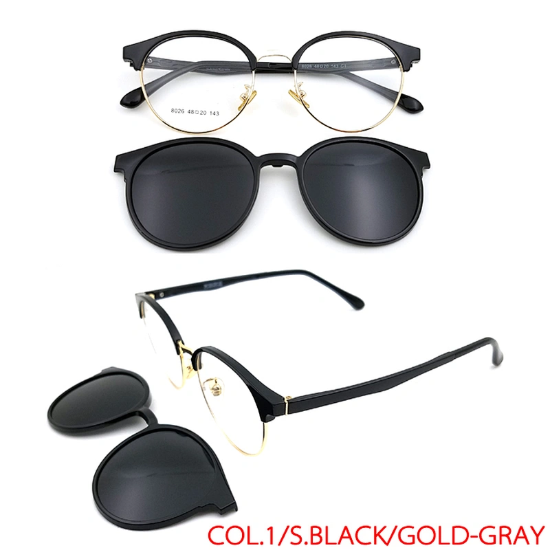driving night vison yellow polarized lens clip on eyeglasses ready stock