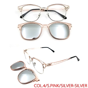 new arrived metal with ULTEM mix clip on glasses with TAC lens optical frame
