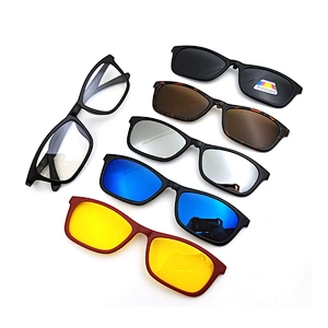 wholesale stock TR90 magnetic New design Ultem eye optical clip on sunglasses