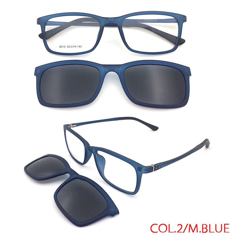 hot selling new design clip-on set optical frame polarized sunglasses