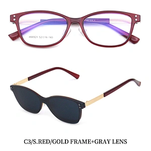 Clip On Polarized Mirror Eyeglasses Lady Woman Clip-on Sunglasses wholesale