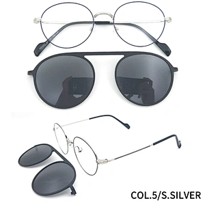 high quality ready optical eyewear frame Polarized metal clip on eyeglasses