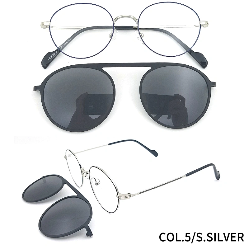 high quality ready optical eyewear frame Polarized metal clip on eyeglasses