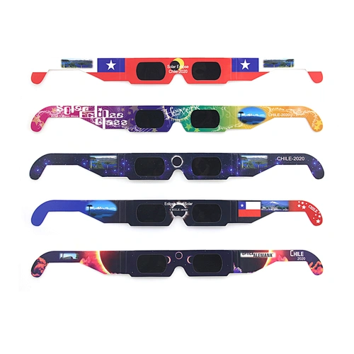 custom high quality CE ISO tested 3d paper solar eclipse viewing filter glasses wholesale