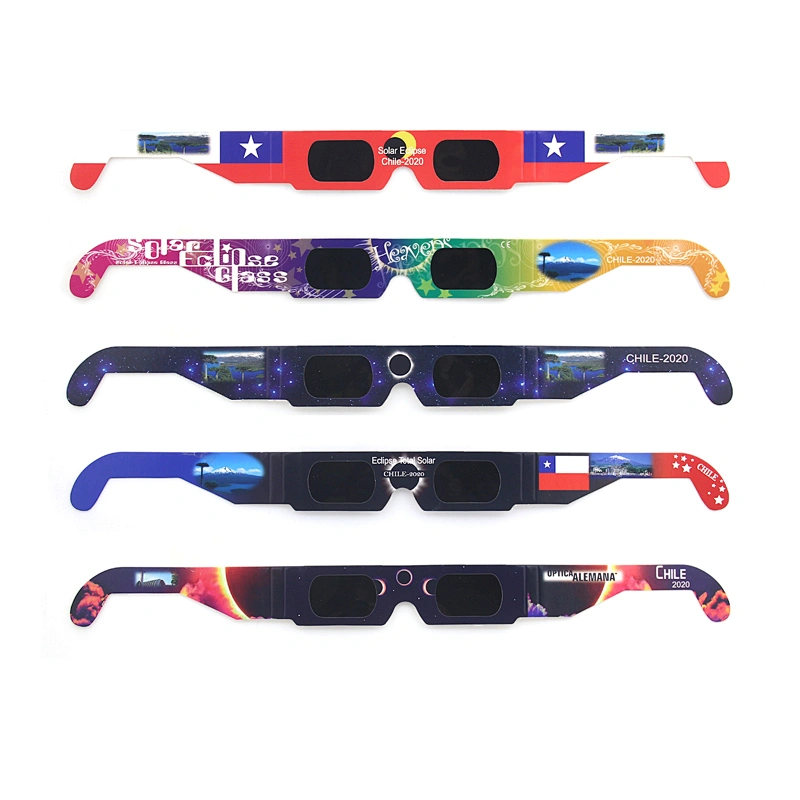 custom high quality CE ISO tested 3d paper solar eclipse viewing filter glasses wholesale