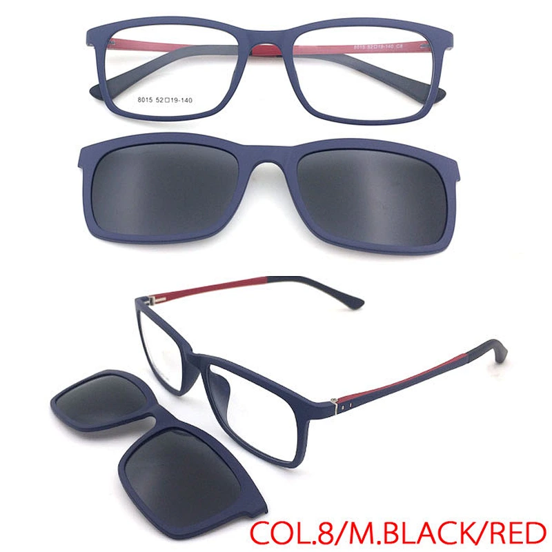 hot selling new design clip-on set optical frame polarized sunglasses